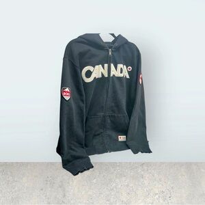 Hudson’s Bay Black Canada Zip-Up Hoodie Olympics 2002